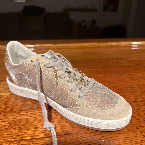 Golden Goose 36 NEW Gold Grid Glitter Ballstar - Picture 3 of 8